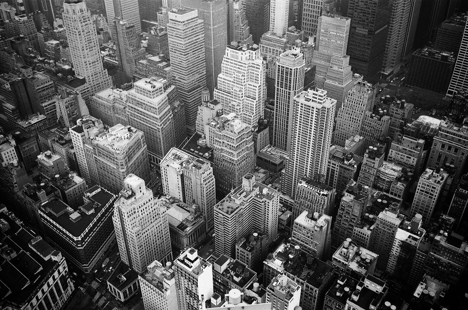 Aerial view of urban high-rise construction district